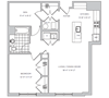 1 Bedroom, 1 Bathroom, 1036 ft.